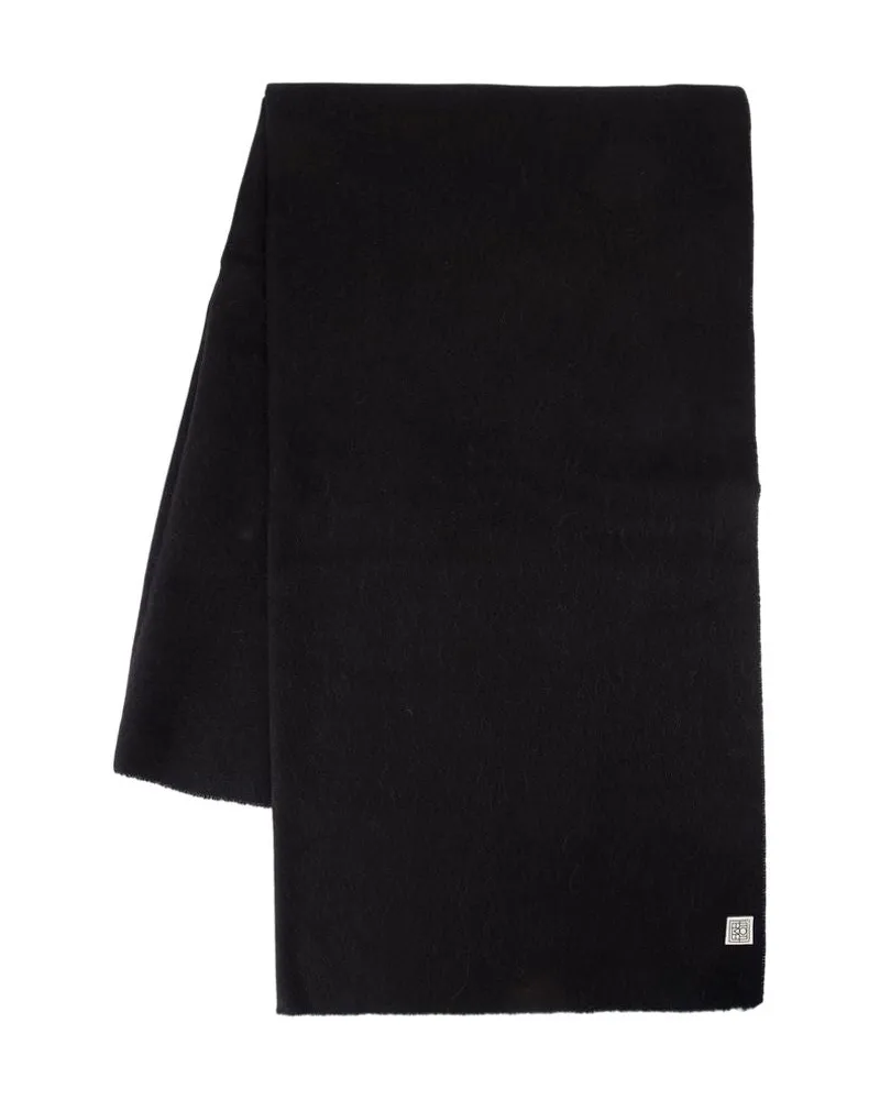 Totême Wool Scarf — Black Black