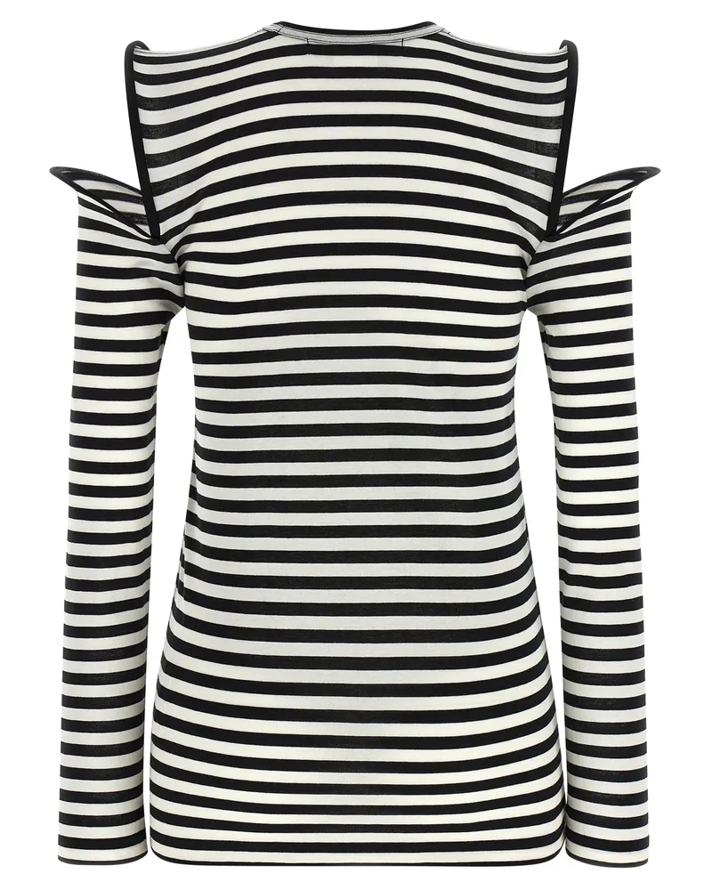 Junya Watanabe Women's Bicolor Cotton T-Shirt Black
