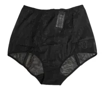 High-Waist Mesh Shapewear Bodysuit — Black