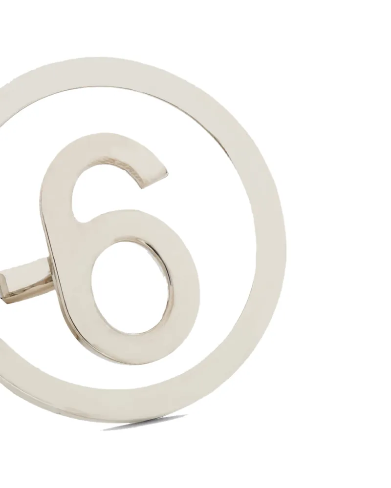 Maison Margiela Women 6 Logo Ring Silver Accessories > Jewelry Silver