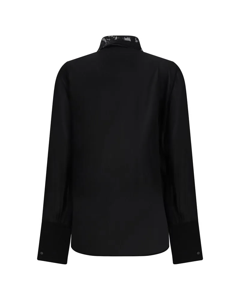 Fendi Women's Black Silk Blouse Black