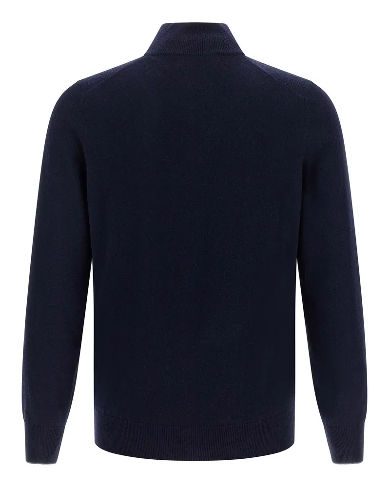 Brunello Cucinelli Men Blue Cashmere Cardigan Clothing Navy