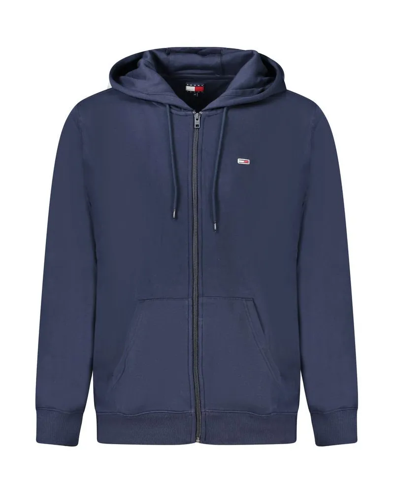 Tommy Hilfiger Cotton-Blend Hooded Sweatshirt Hoodie — Blue Blue