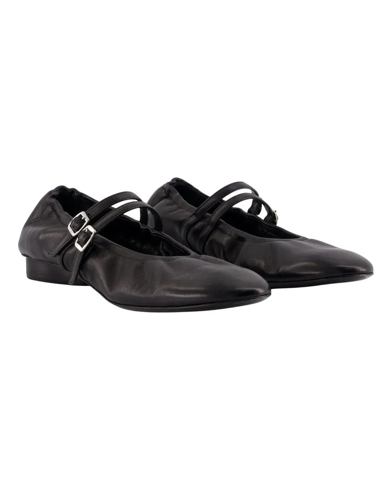 Carel Women's Tatiana Ballerinas -  Leather Black Shoes Flat-Shoes Black