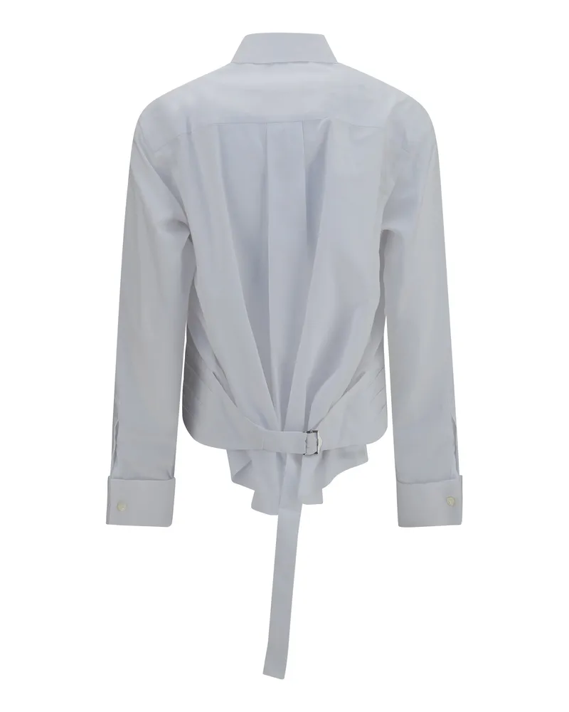 Sacai Women's Shirt Cotton Poplin With Belt Off White White