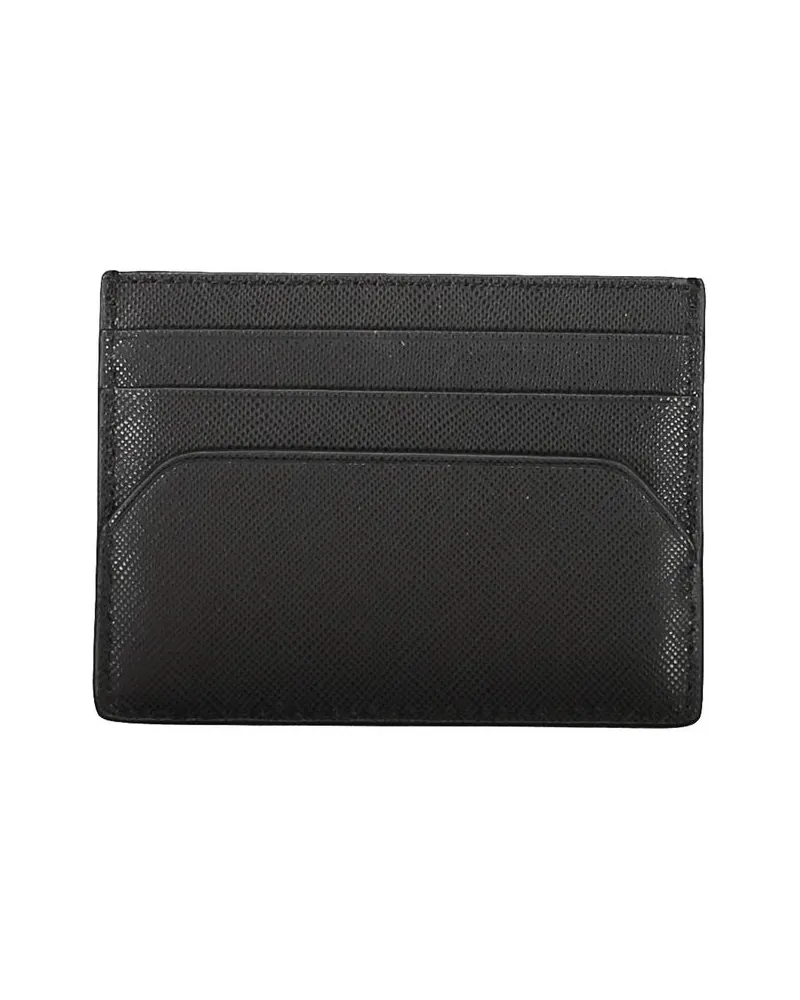Tommy Hilfiger Leather Card Case — Black Black