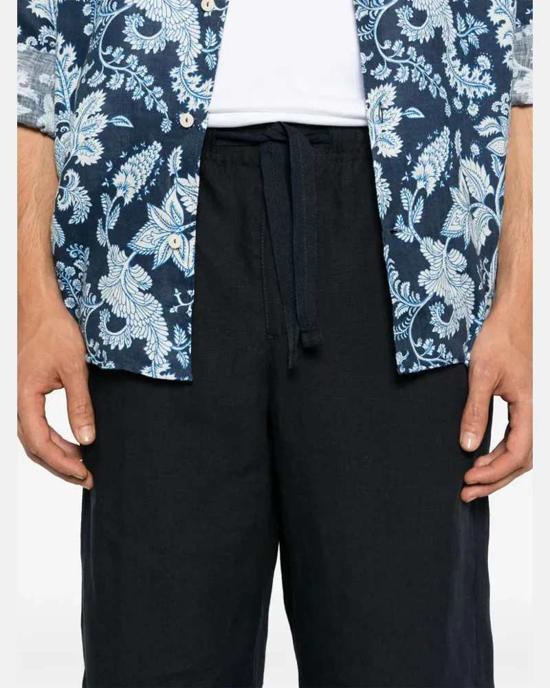 Orlebar Brown Women's Lex Linen Tapered Trousers Ss25 M Midnight