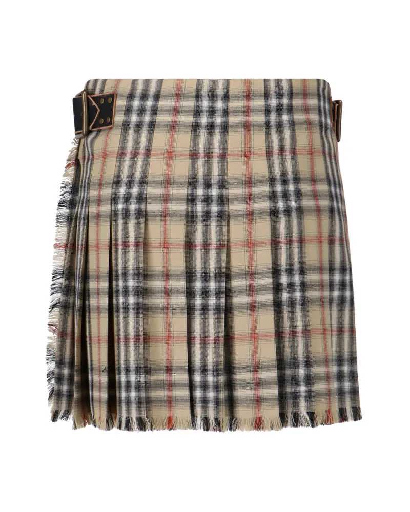 Burberry Women's Skirts Beige Wool Beige