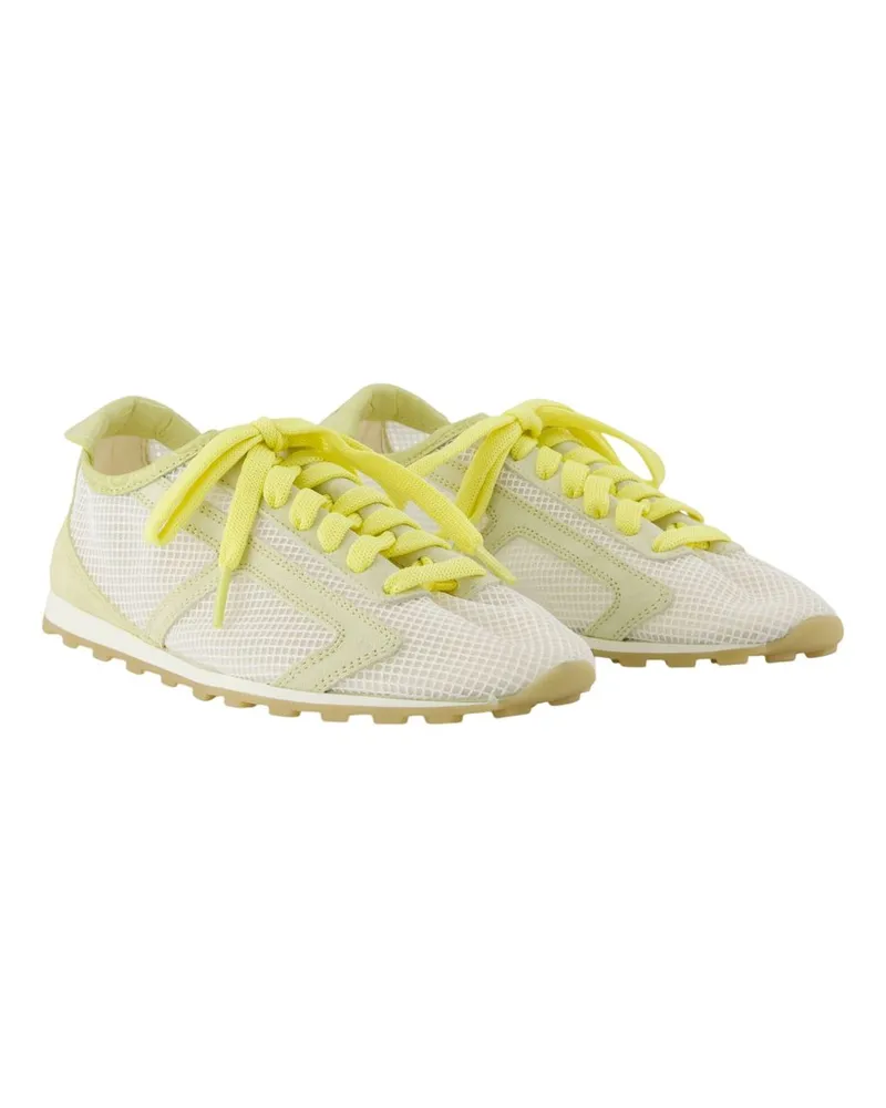 Jacquemus Women's Les Tennis -  Leather Yellow Lambskin Shoes Sneakers Yellow