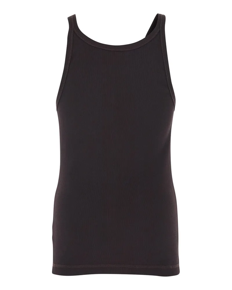 Dolce & Gabbana Ribbed Cotton Tank Top — Brown 