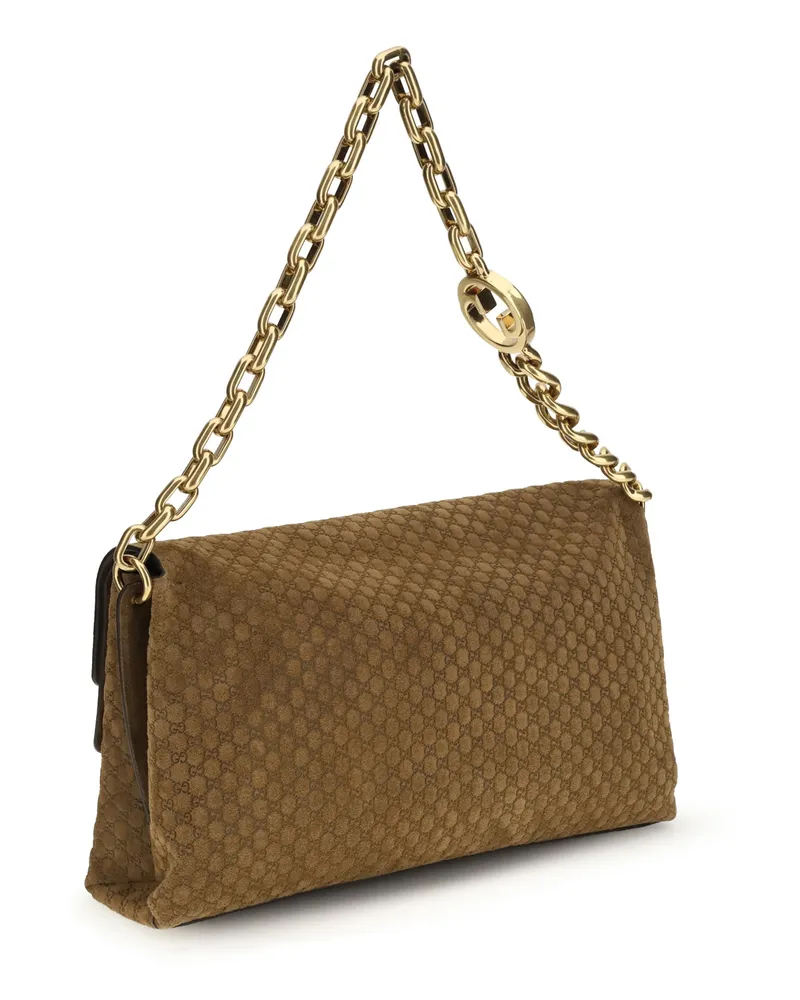 Gucci Women's Shoulder Bag Suede Pepper Brown Brown-Pepper Outer: Handbags Brown/pepper Hand Brown