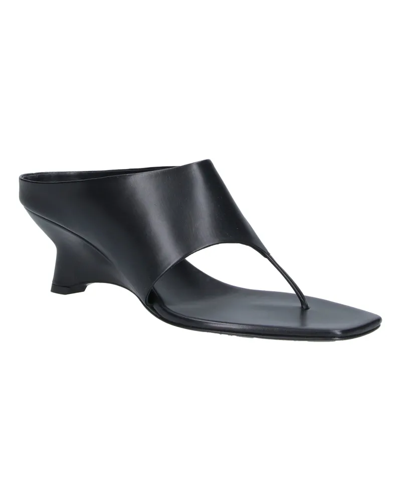 KHAITE Women's Sandals Black Leather Black