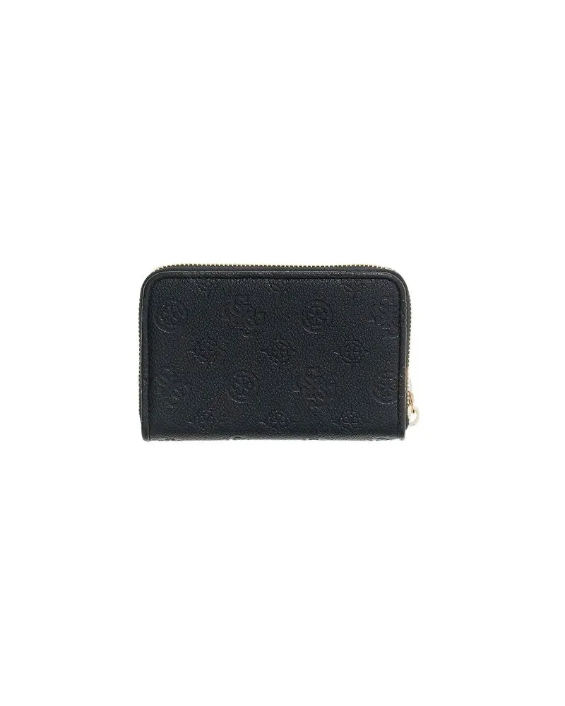Guess Women's Wallet Black Logo Polyurethane Bags Black