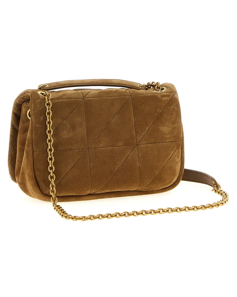 Saint Laurent Women's Beige Calfskin Shoulder Bag Beige