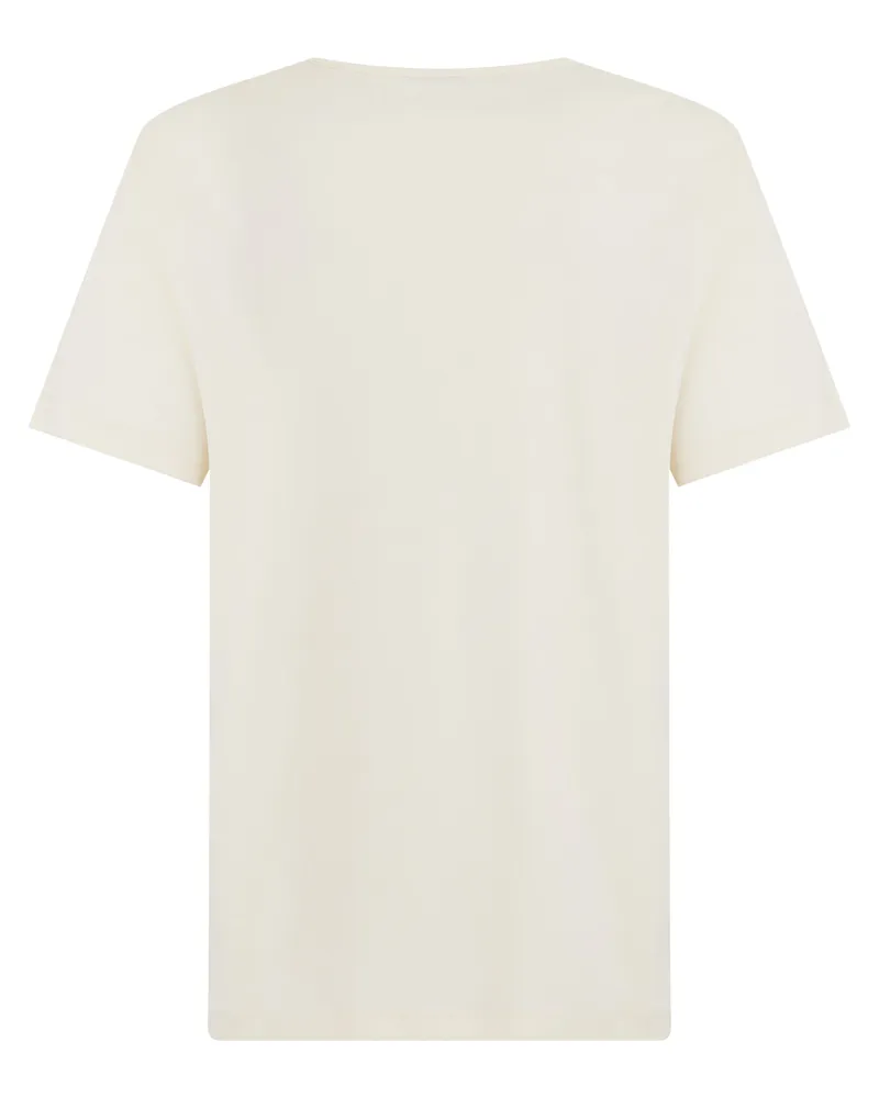 Christophe Lemaire Cotton Rib Jersey T-Shirt — Beige Beige