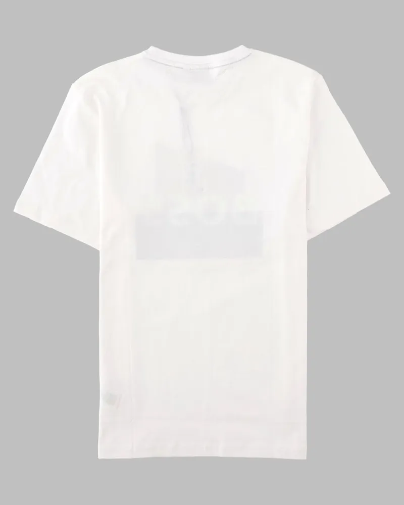 HUGO BOSS Logo-Graphic Cotton T-Shirt — White White
