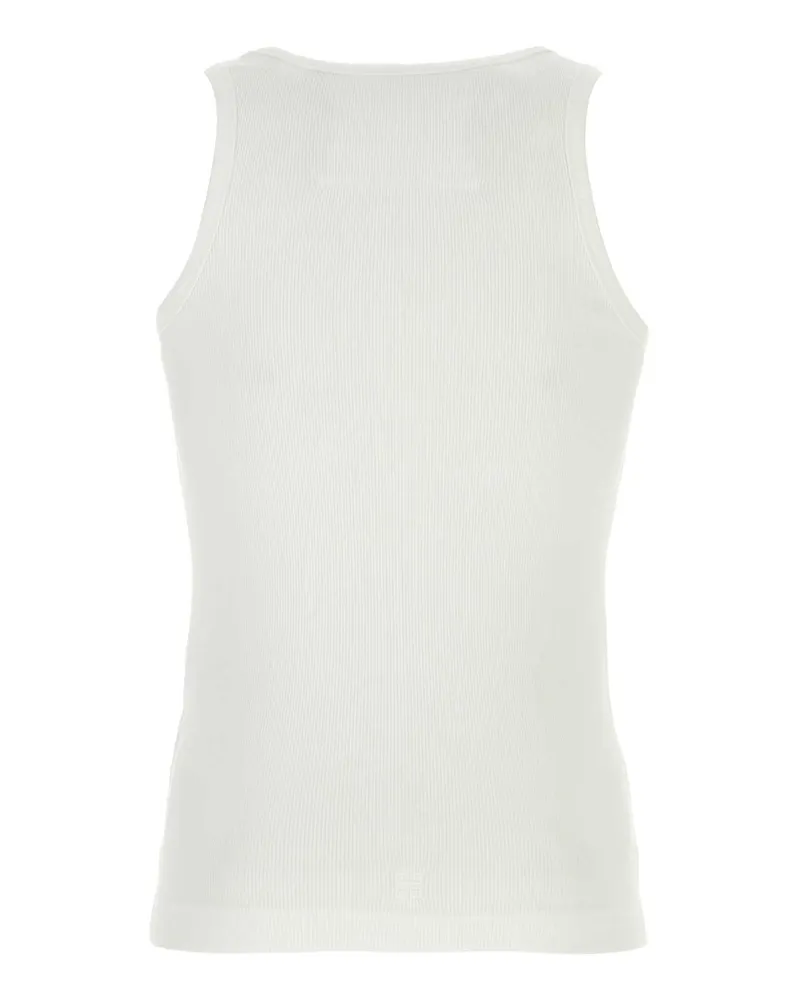 Givenchy Men Ribbed Cotton-Elastane T-Shirt White White