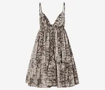 Animal-Print Cotton Dress — Multicolor