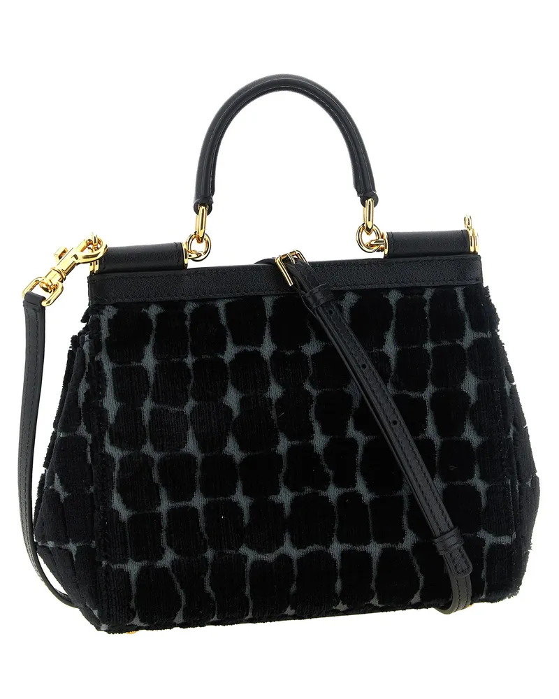 Dolce & Gabbana Sicily Top Handle Bag — Black Black