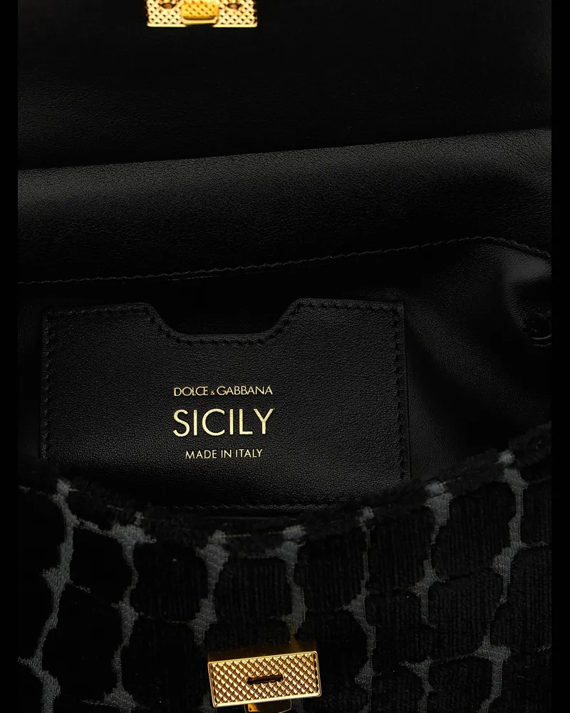 Dolce & Gabbana Sicily Top Handle Bag — Black Black