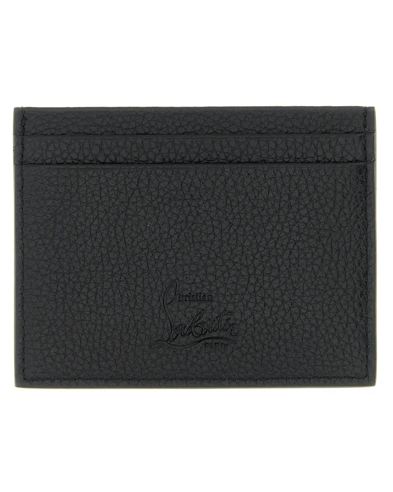 Christian Louboutin Women's Black Calfskin Cardholder Accessory Black