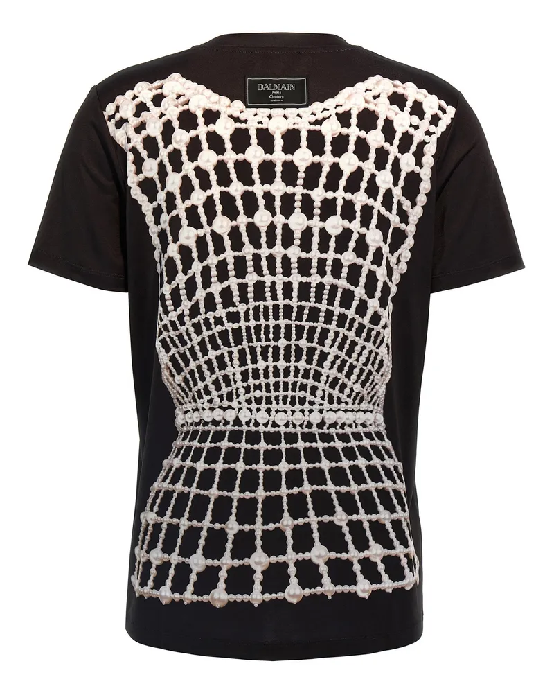 Balmain Trompe-l'œil Embroidered T-shirt — Black Black