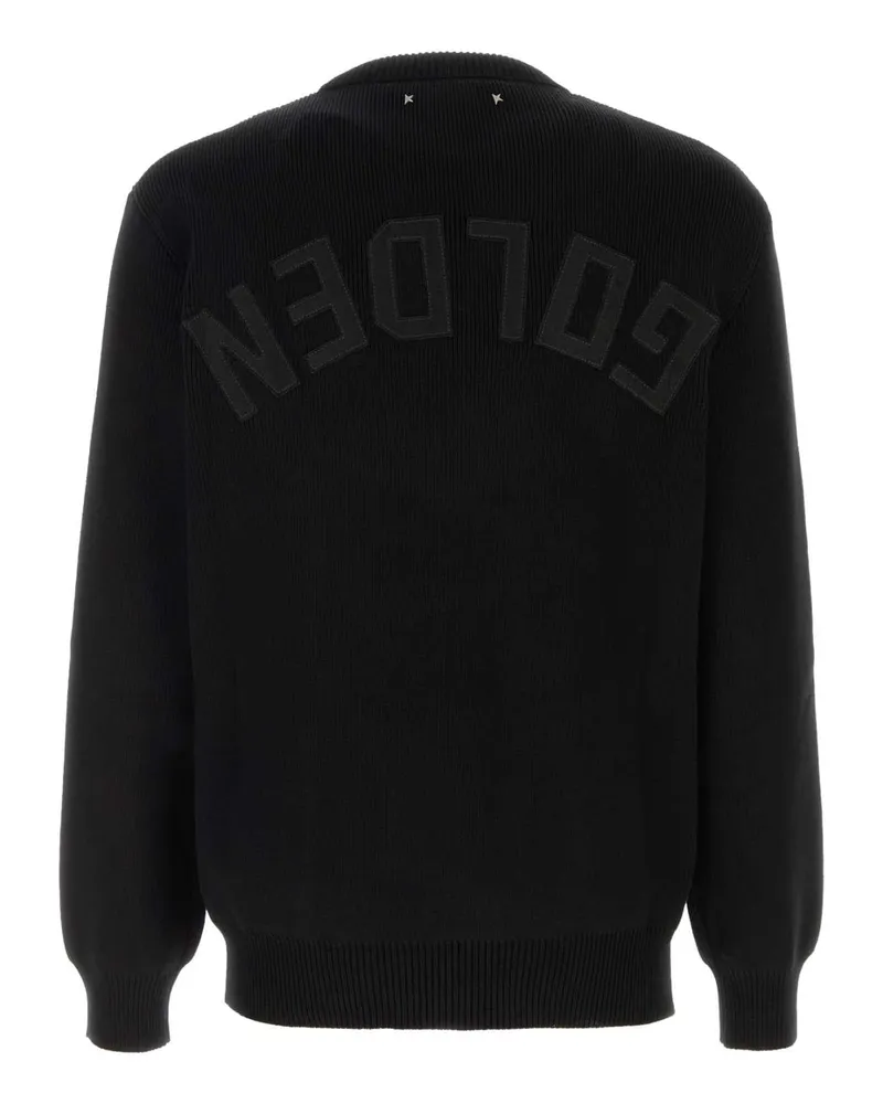 Golden Goose Men's Black Stretch Cotton Blend Sweater Maglieria Black