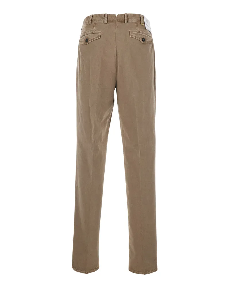 PT TORINO Men's Trousers Brown Tech Fabric Brown