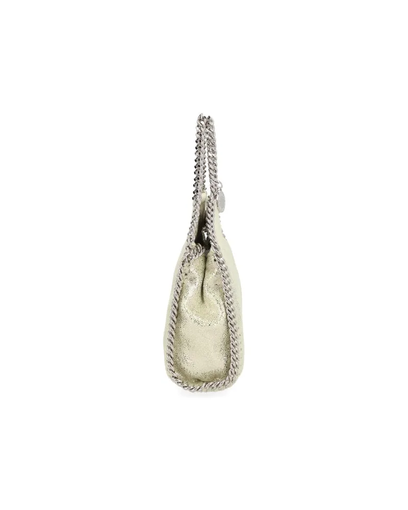 Stella McCartney Women's Handbag Falabella Micro Silver Polyester Handbags Hand Bags Silver