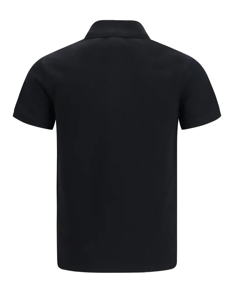 Balmain Men's Pb Embroidered Logo Polo Noir-Blanc Cotton Shirts Noir/blanc T-shirts And Polos Black