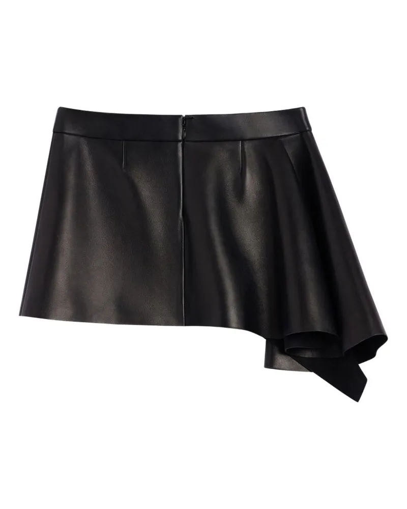 Givenchy Asymmetric Leather Skirt — Black Black