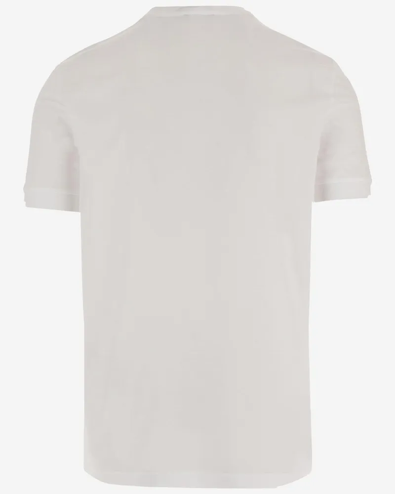 Giorgio Armani Logo-Print Cotton T-Shirt — White White
