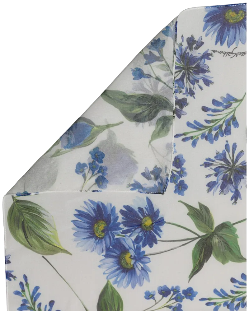 Dolce & Gabbana Floral Print Scarf — White White