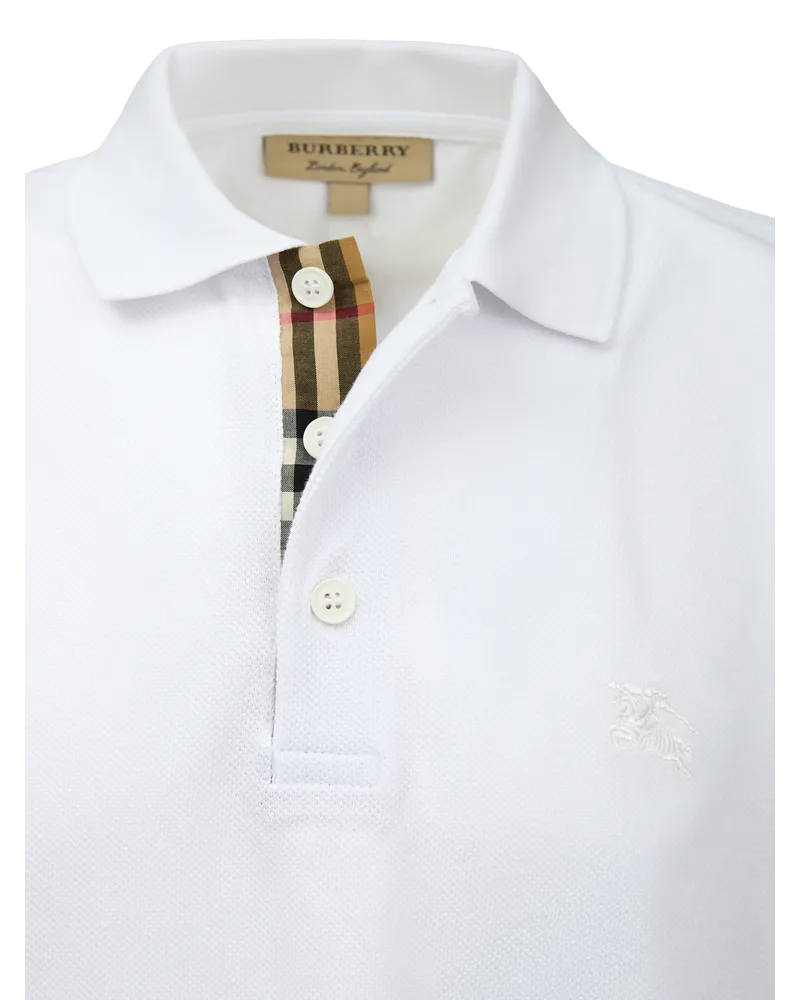 Burberry Cotton Collared Polo Shirt — White White