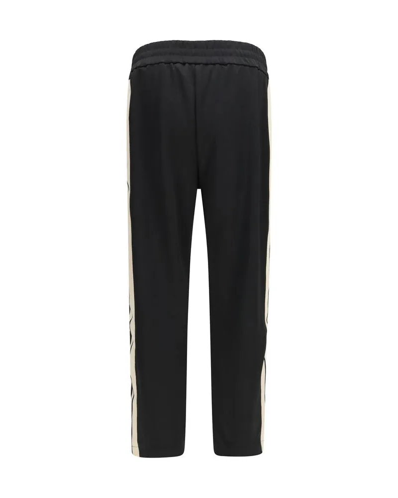 Palm Angels Logo-Print Polyester Joggers — Black Black