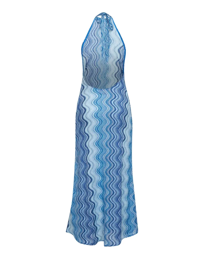 MC2 Saint Barth Women's Long Dress Tony Multicolour Viscose Blue