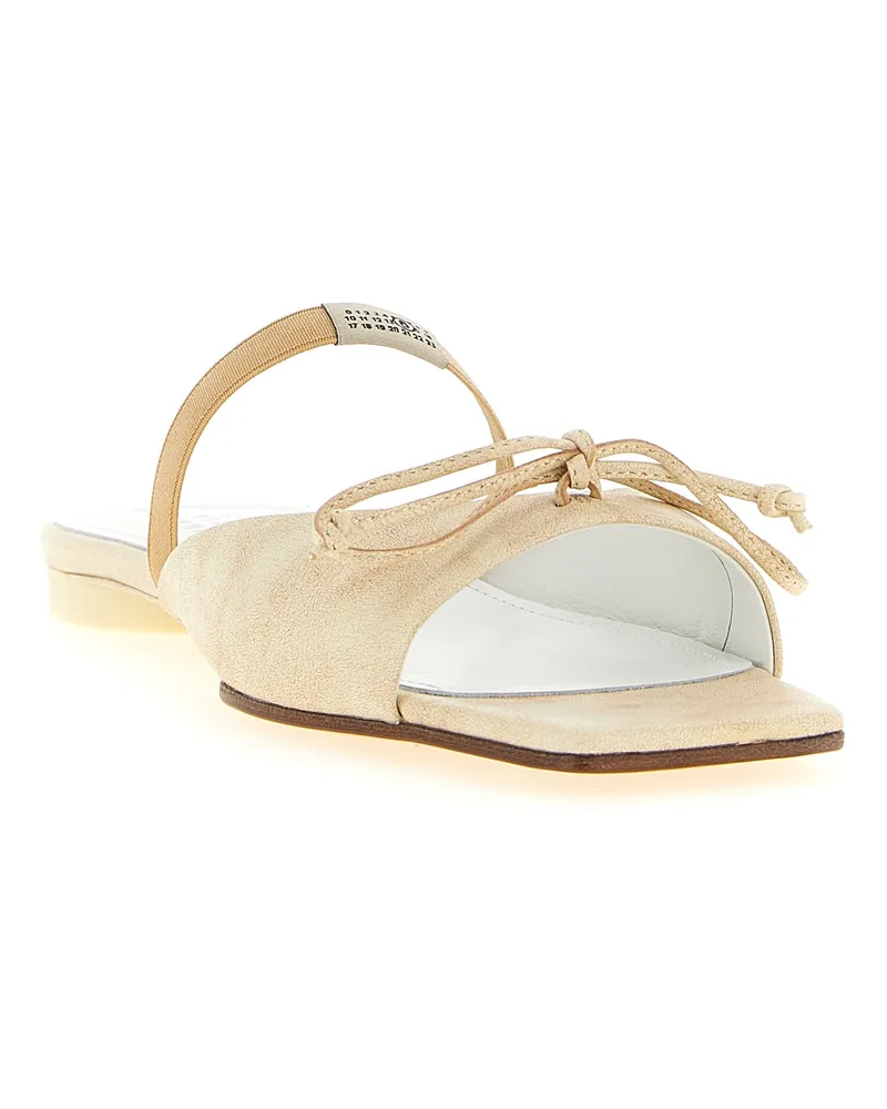 Maison Margiela Women's Beige Cowhide Slides Shoe Beige