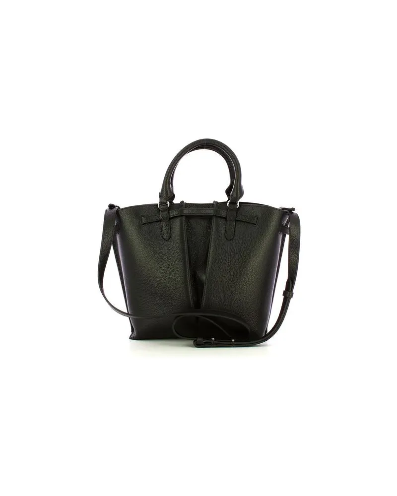 Coccinelle Women's Tote Bag Black Genuine Leather - Tote-Bags Black
