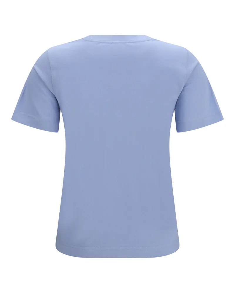 Burberry Women's Embroidered Logo Cotton T-Shirt Sunbleached Blue T-Shirts And Polos Blue