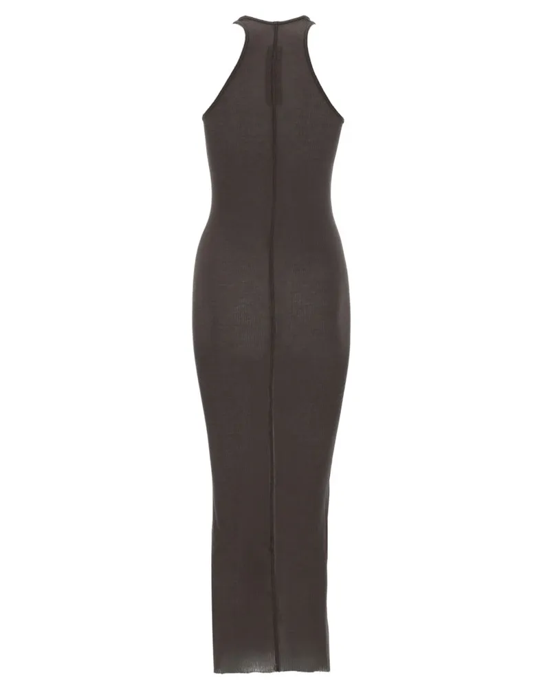 Rick Owens Viscose-Silk Blend Midi Dress — Brown Brown