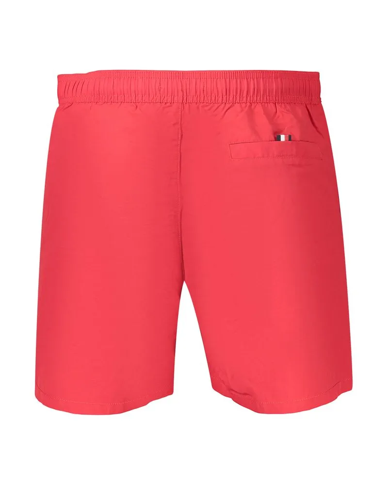 Tommy Hilfiger Logo-Embroidered Swim Shorts — Red Red