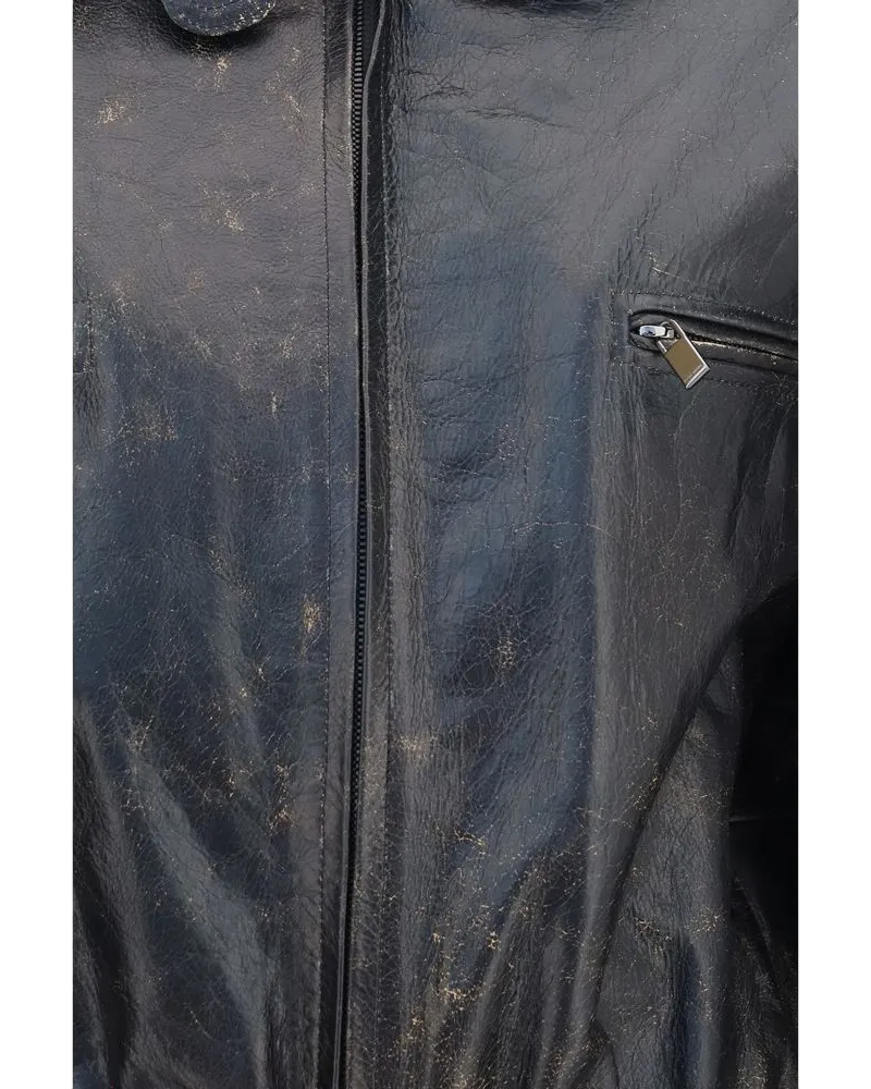 Magda Butrym Lambskin Leather Jacket — Black Black