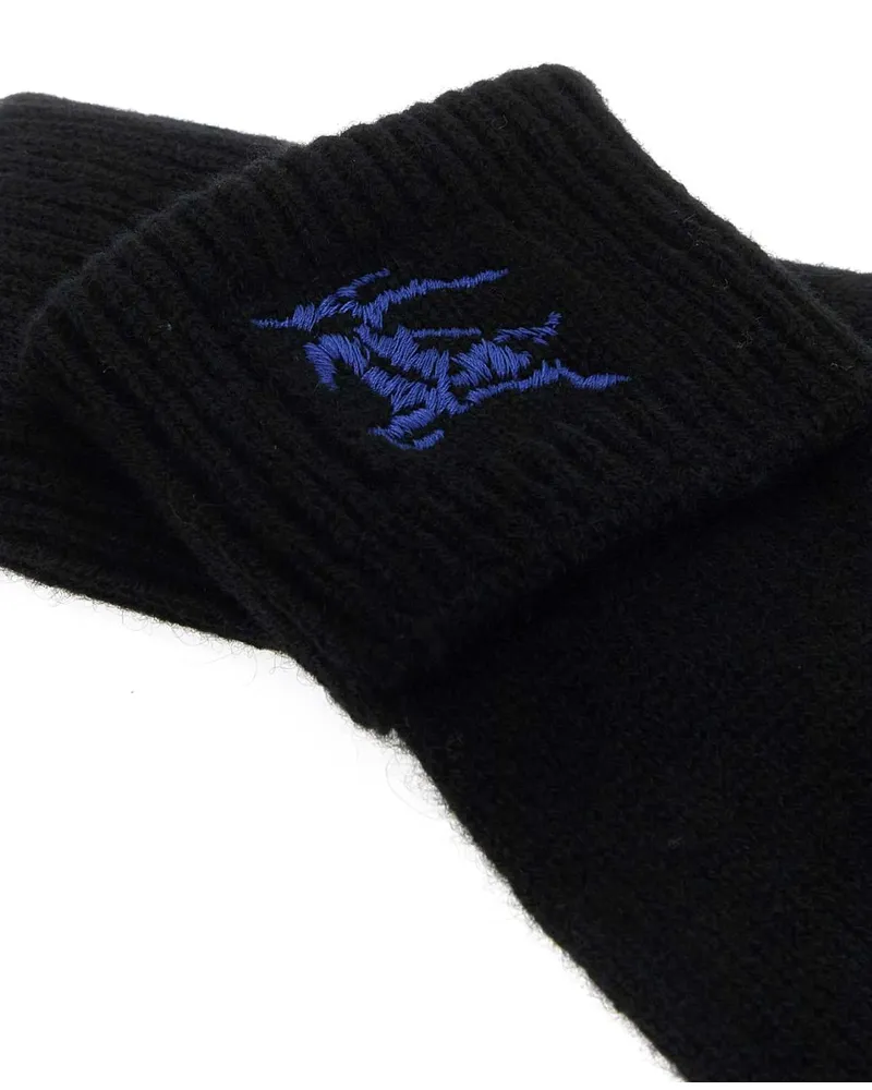 Burberry 8078830 A1189 Black Exterior: Cashmere Nylon Guanti Glove Black