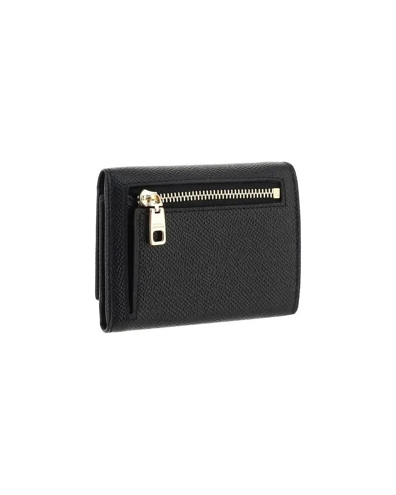 Dolce & Gabbana Women's Black Calf Leather Bos Taurus Wallet Black