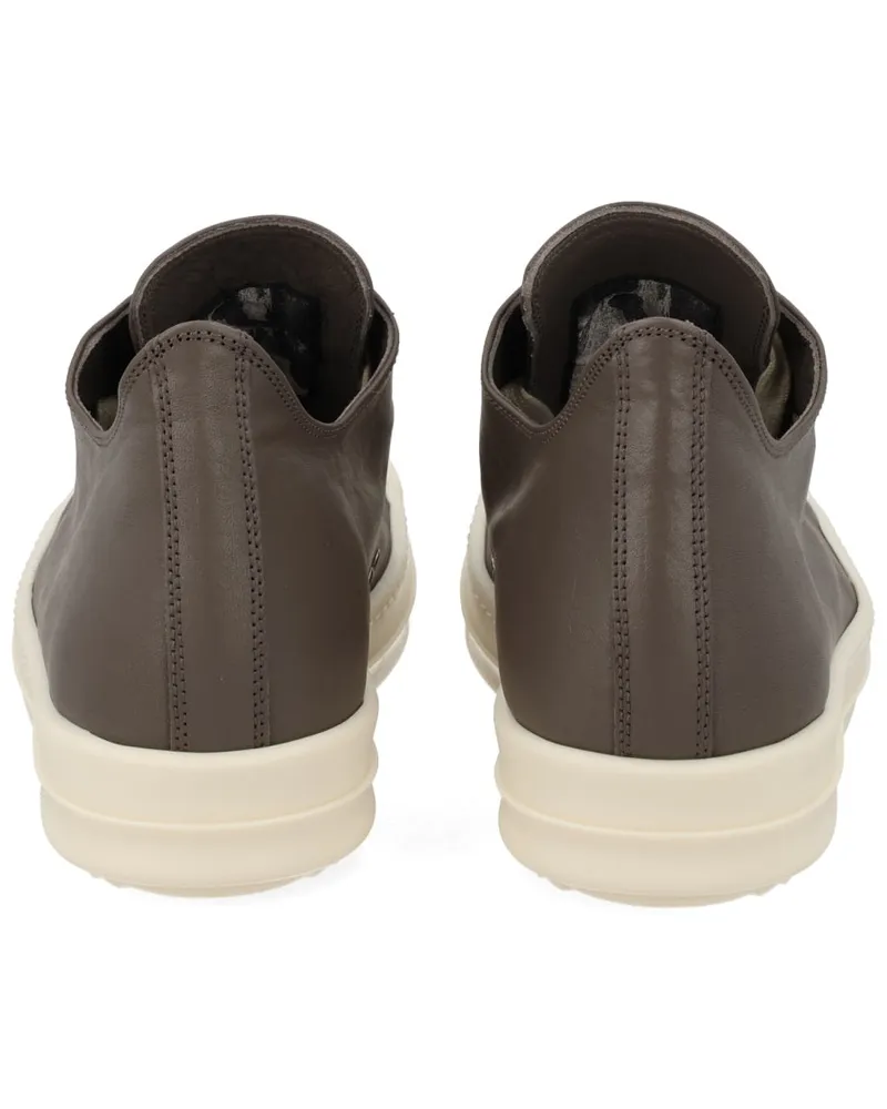 Rick Owens Ram Leather Low-Top Sneaker — Gray Gray