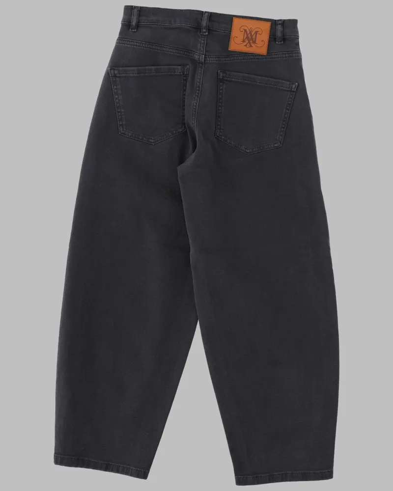 MAX&Co. Cotton-Blend Trousers — Black Black