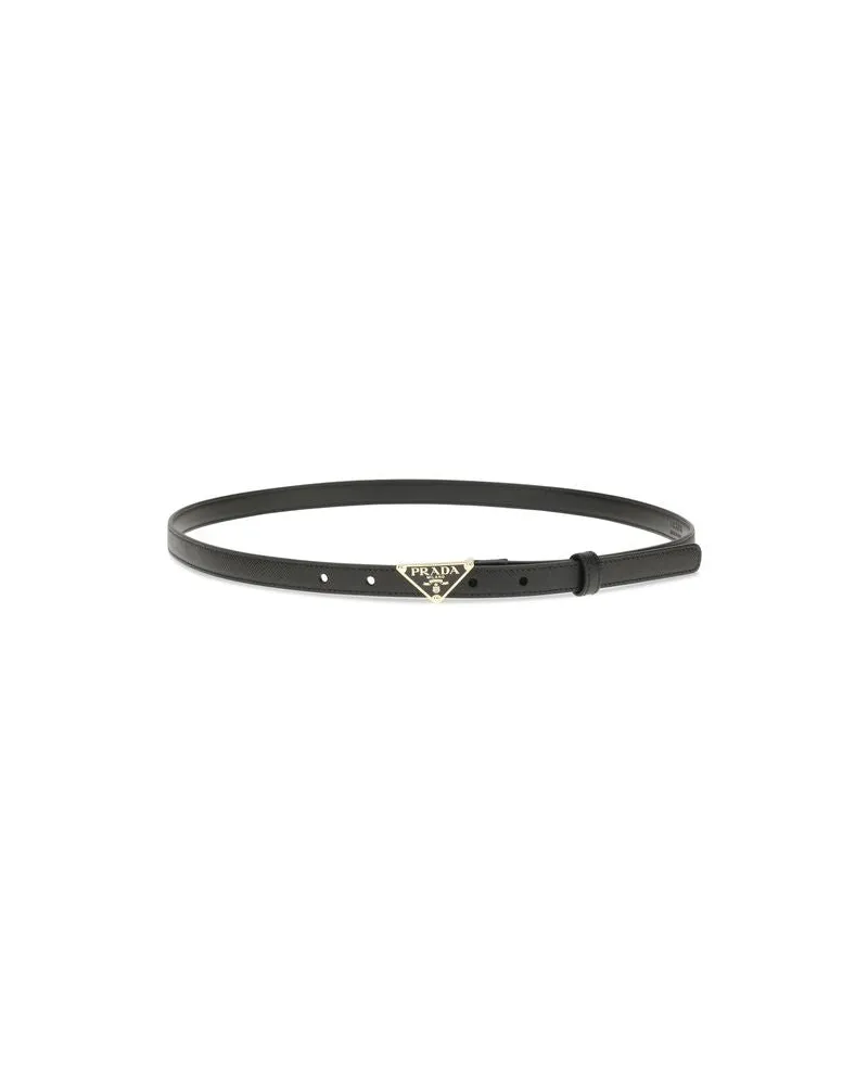 Prada Women's Saffiano Belt Black Black