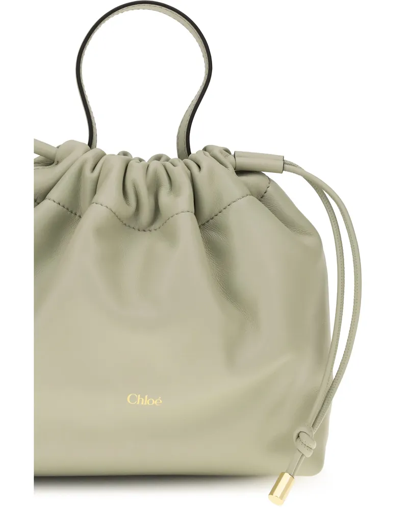Chloé Women's Leather Shoulder Bag Icons Jade Grey Lambskin Gray