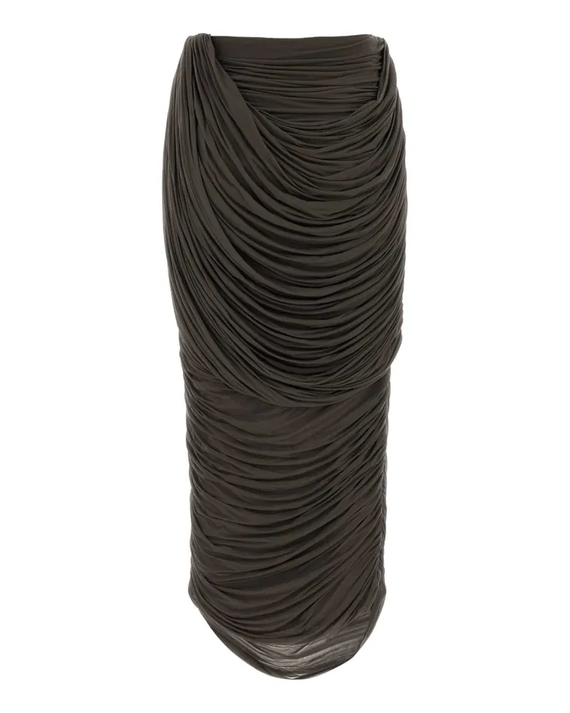 Magda Butrym Women's Brown Stretch Cupo Skirt Exterior: Cupro Elastane Gonne Brown