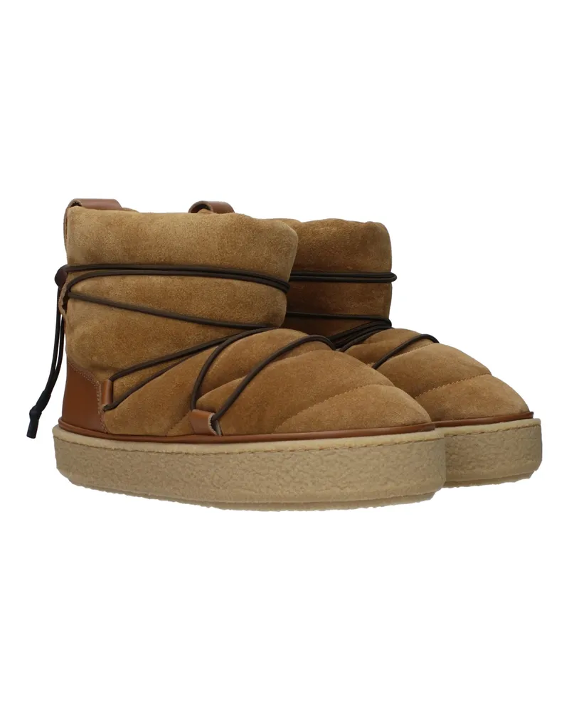 Isabel Marant Women's Brown Leather Ankle Boots Brown